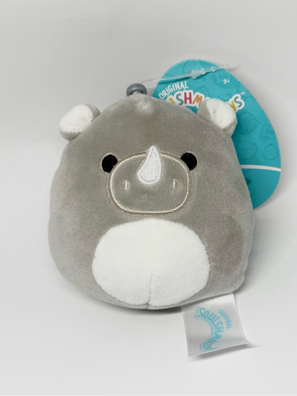 Squishmallows Irving the Rhinoceros Clip-On Plushie Collectible Kelly Toy NWT